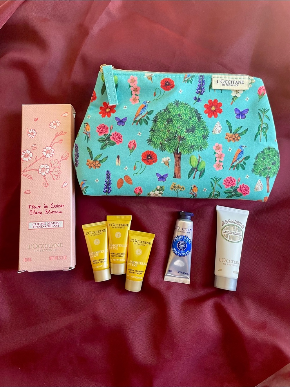 L'OCCITANE EN PROVENCE Cosmetic Bag and Lotions